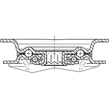 Încarcă imaginea în vizualizatorul Galerie, Roata pivotanta cu frana, fixare pe placa , cale de rulare din cauciuc natural , D 160 mm (Copy)