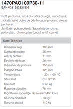 Încarcă imaginea în vizualizatorul Galerie, Roata pivotanta , fixare pe bolt , calea de rulare din cauciuc poliuretanic , D 100 mm