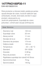 Încarcă imaginea în vizualizatorul Galerie, Roata pivotanta cu frana , fixare pe bolt, calea de rulare din poliuretan , D 100 mm