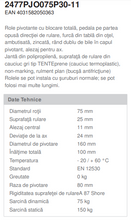 Încarcă imaginea în vizualizatorul Galerie, Roata pivotanta cu frana - fixare pe bolt , calea de rulare din cauciuc termoplastic gri , D 75 mm