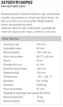Încarcă imaginea în vizualizatorul Galerie, Roata pivotanta , fixare pe placa , calea de rulare din cauciuc D 100 mm