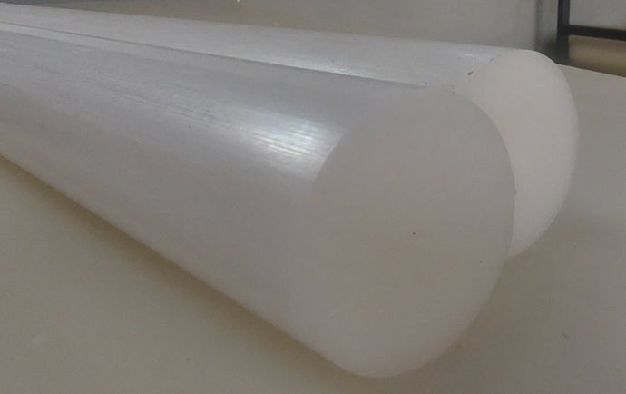Bara poliacetal POM C diametrul 120 mm x 1000 mm lungime - ALB