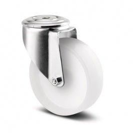 Roata PIVOTANTA , fixare pe BOLT , calea de rulare din poliamida duratech D100 mm